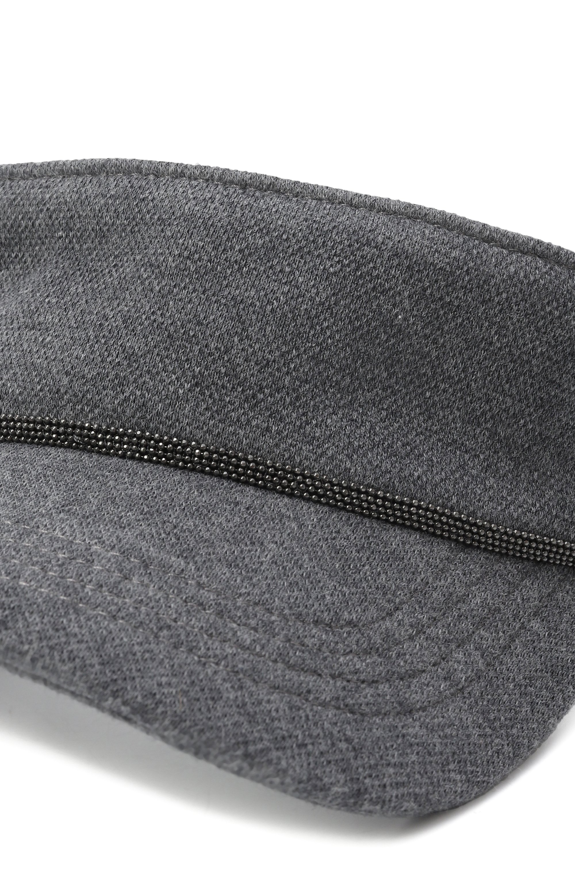 Хлопковый козырек BRUNELLO CUCINELLI серого цвета по цене 57000 руб., арт. MCAP90095, фото 4 Хлопковый козырек BRUNELLO CUCINELLI, арт. MCAP90095, фото 4