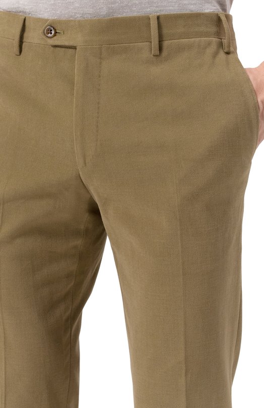 Хлопковые брюки Corneliani 944B01-9418503 Хаки  944B01-9418503 Фото 5