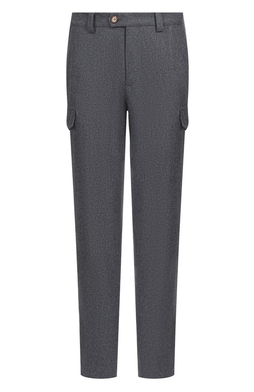 Шерстяные брюки-карго Brunello Cucinelli M038PE1890 Серый M038PE1890