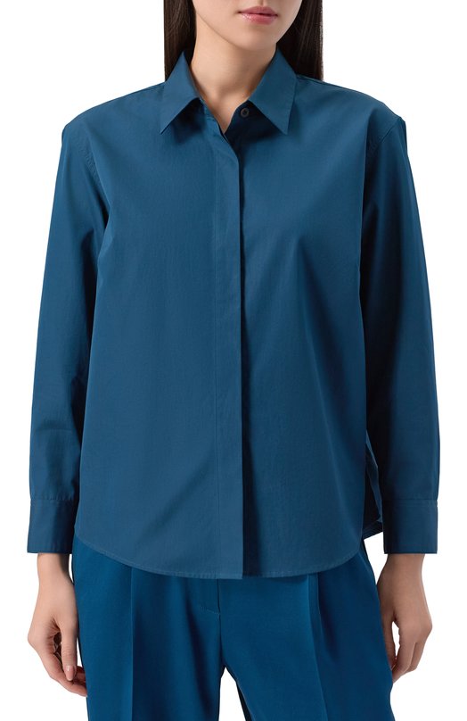 Хлопковая рубашка Dries Van Noten 252-010701-2240 Синий  252-010701-2240 Фото 3