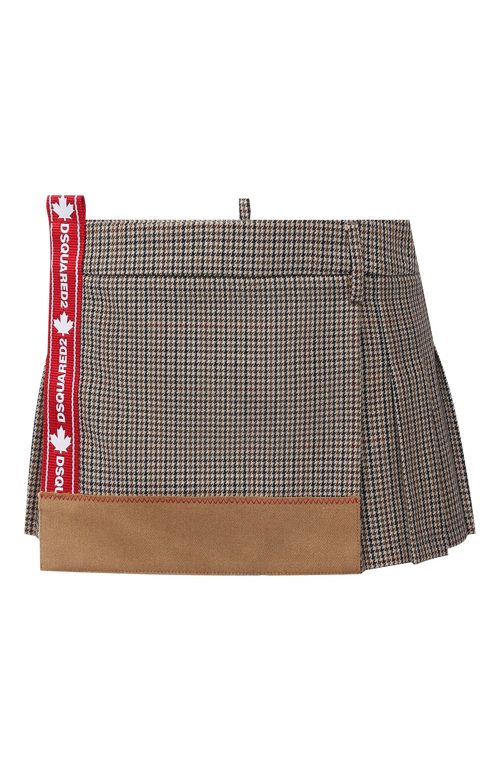Шерстяная юбка DSQUARED2 бежевого цвета по цене 47500 руб., арт. S75MA0748/S53030, фото 1 Шерстяная юбка DSQUARED2, арт. S75MA0748/S53030, фото 1