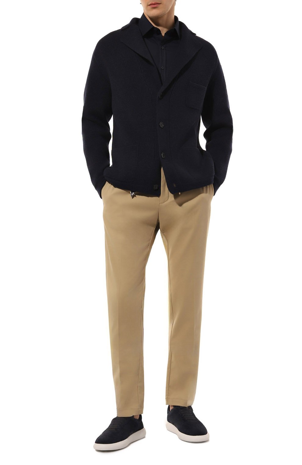 Замшевые кеды olympia BRIONI темно-синего цвета по цене 87600 руб., арт. QHLW0L/09708, фото 2 Замшевые кеды olympia BRIONI, арт. QHLW0L/09708, фото 2