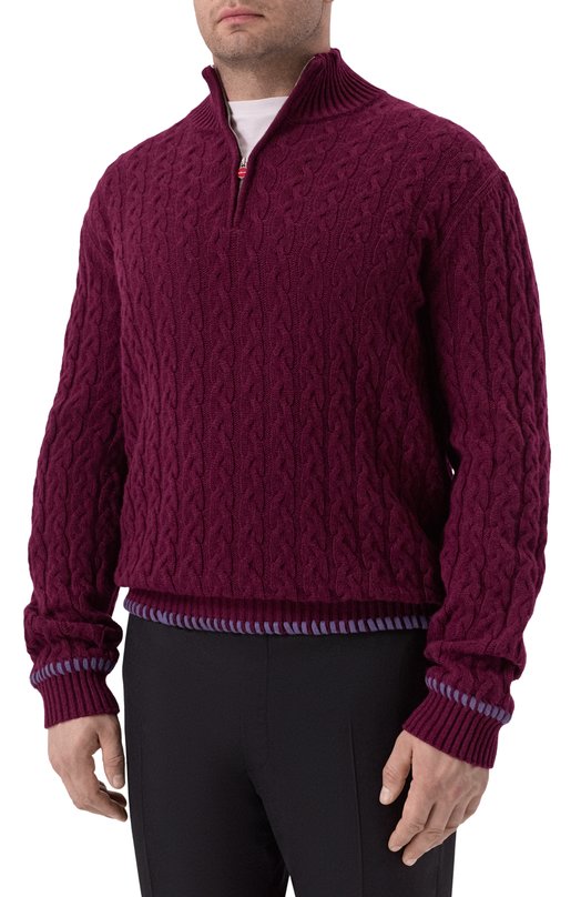 Кашемировый свитер Kiton UMK074803 Бордовый  UMK074803 Фото 3