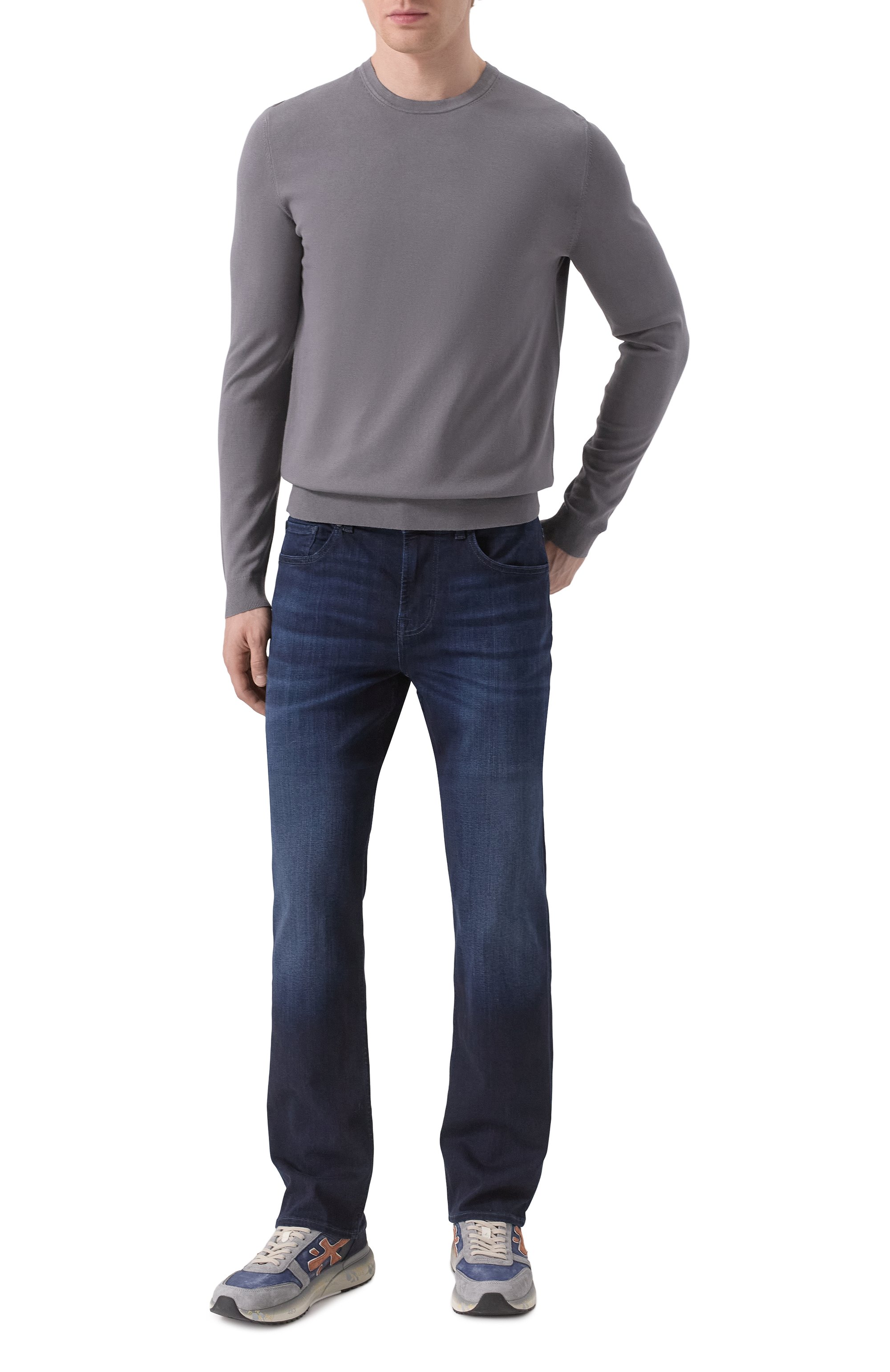 Комбинированные кроссовки mick PREMIATA синего цвета по цене 31500 руб., арт. MICK, фото 2 Комбинированные кроссовки mick PREMIATA, арт. MICK, фото 2