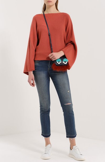 Джинсы с потертостями и съемными подтяжками AMO, арт. A01225-002, фото 2