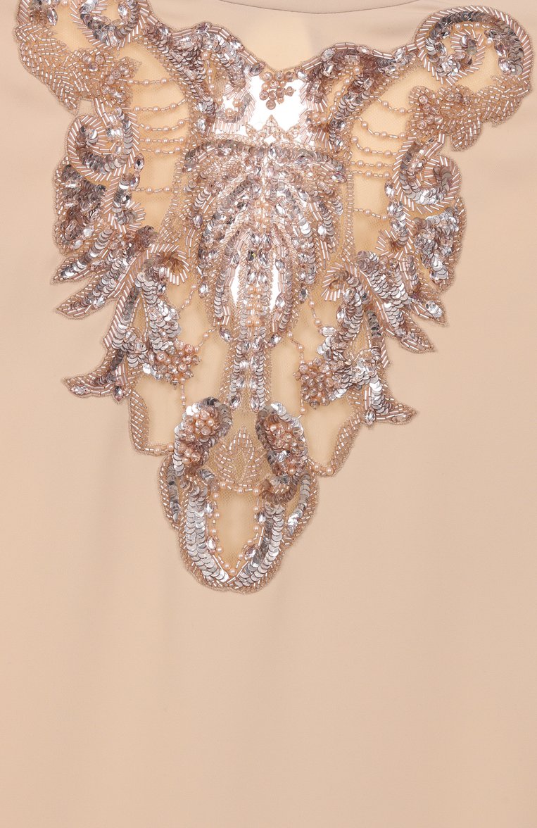 Женская блузка с отделкой пайетками ZUHAIR MURAD бежевого цвета, арт. RBL25034/CRCA010 | Фото 6 (Рукава: Длинные; Длина (для топов): Удлиненные; Материал внешний: Синтетический материал; Женское Кросс-КТ: Блуза-одежда; Кросс-КТ: костюм; Принт: Без принта; Стили: Гламурный; Автоматизация состава: Проставлено; Детали: Декор; Автоматизация ТО: Проставлено)