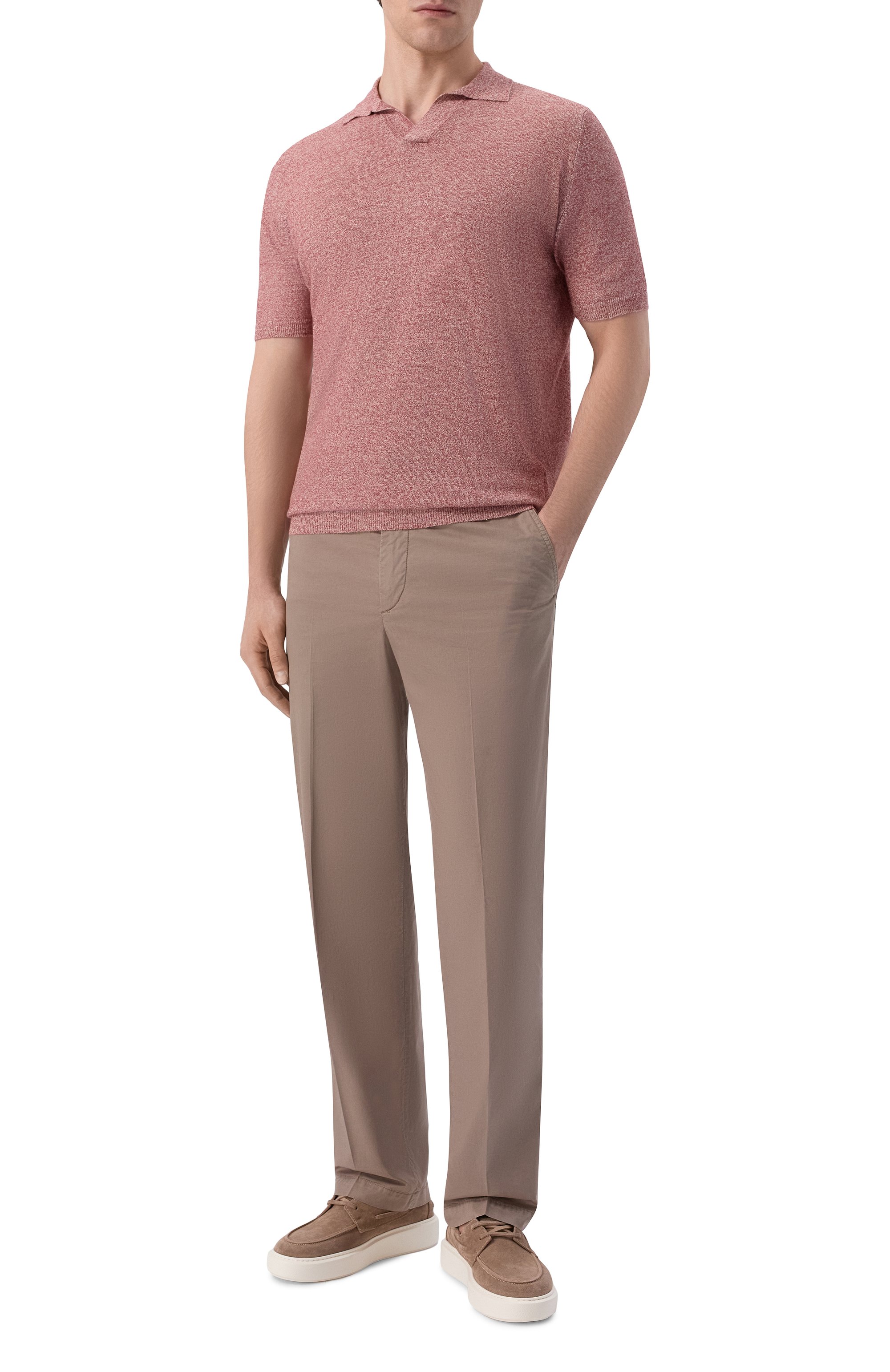 Поло изо льна и хлопка ANDREA CAMPAGNA, арт. PL1MCSK/LC14R, фото 2