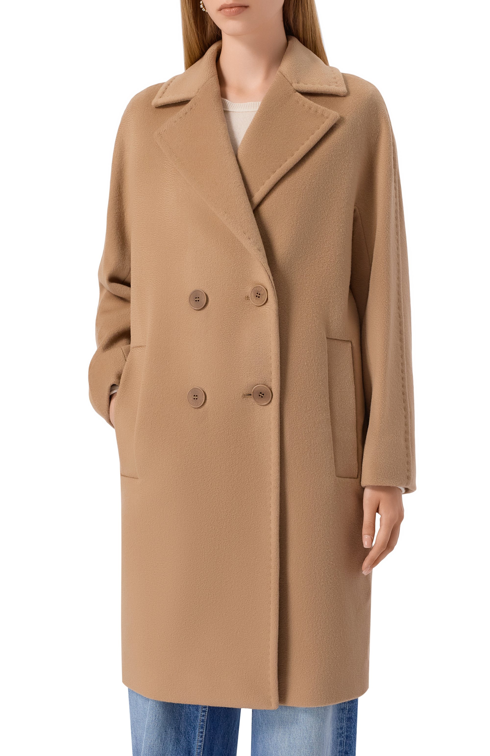 Шерстяное пальто MAX MARA STUDIO, арт. AGENDA, фото 3