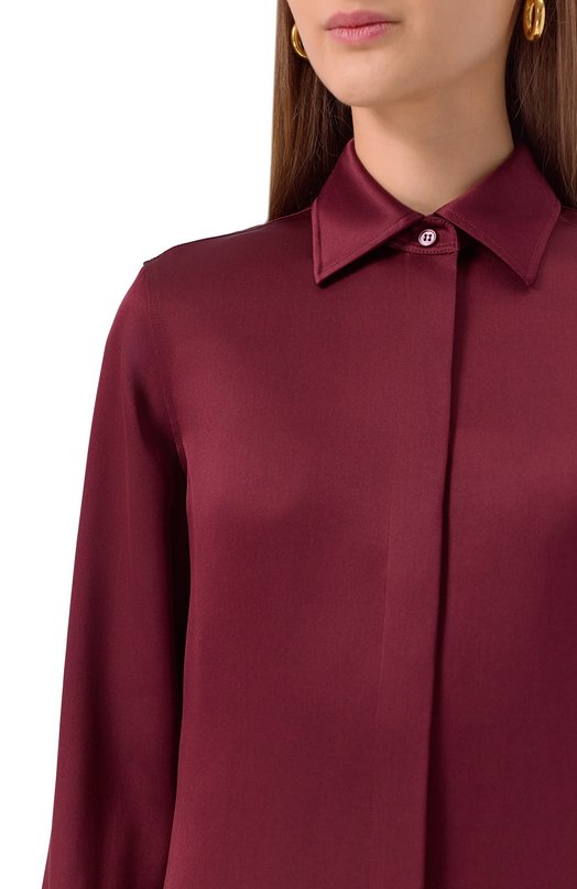 Шелковая рубашка MVST M25.1PW.B004/SILK Бордовый  M25.1PW.B004/SILK Фото 5
