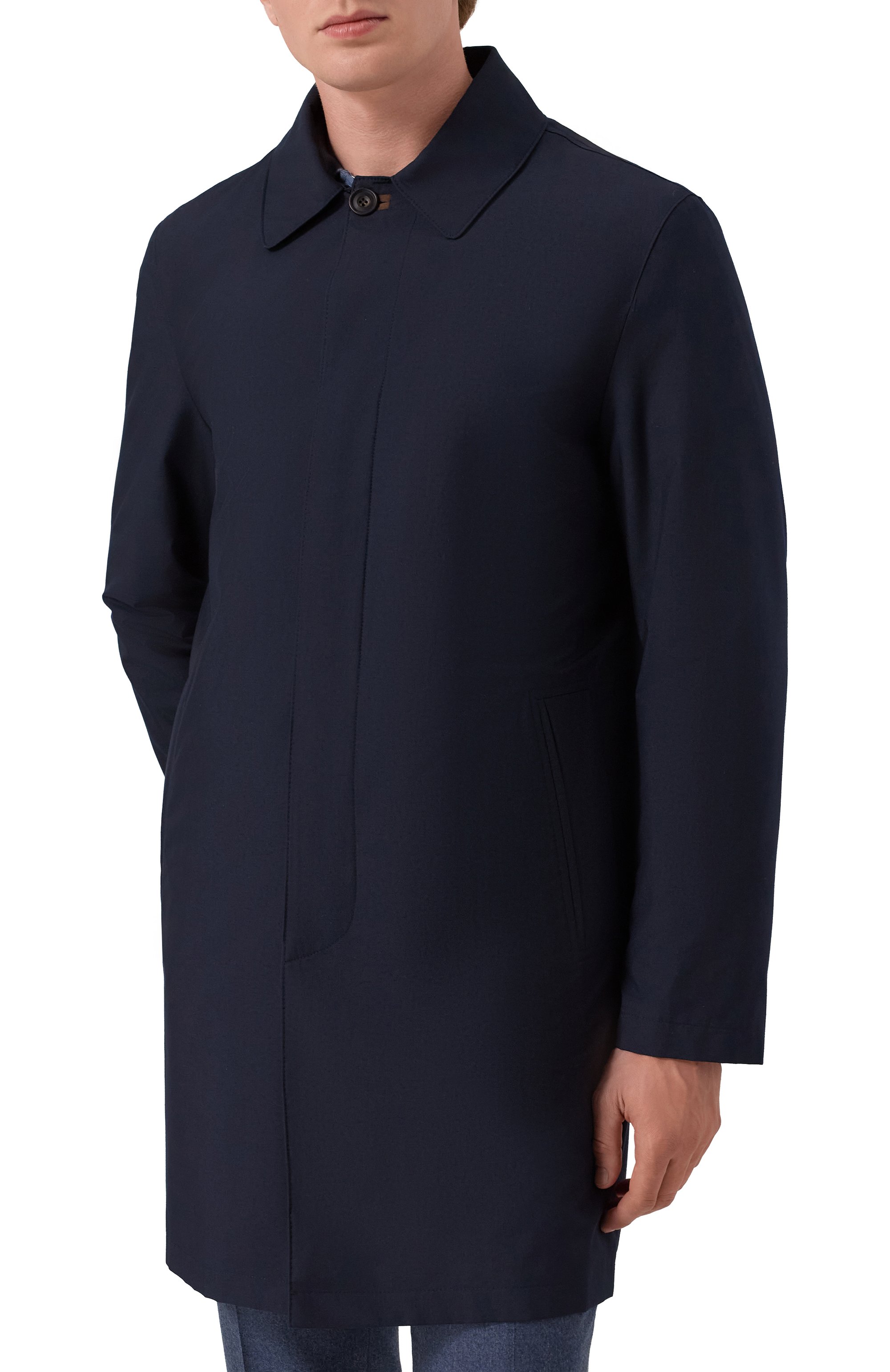 Плащ CORNELIANI темно-синего цвета по цене 118000 руб., арт. 2635M6-2620155, фото 3 Плащ CORNELIANI, арт. 2635M6-2620155, фото 3