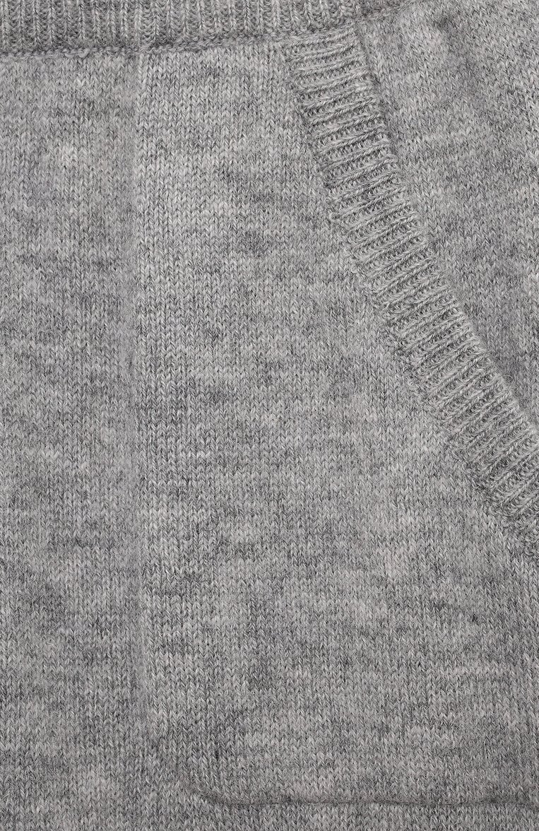 Детские кашемировые брюки OSCAR ET VALENTINE серого цвета, арт. W23PAN01M | Фото 3 (Материал внешний: Шерсть, Кашемир; Случай: Повседневный; Материал сплава: Проставлено; Нос: Не проставлено)
