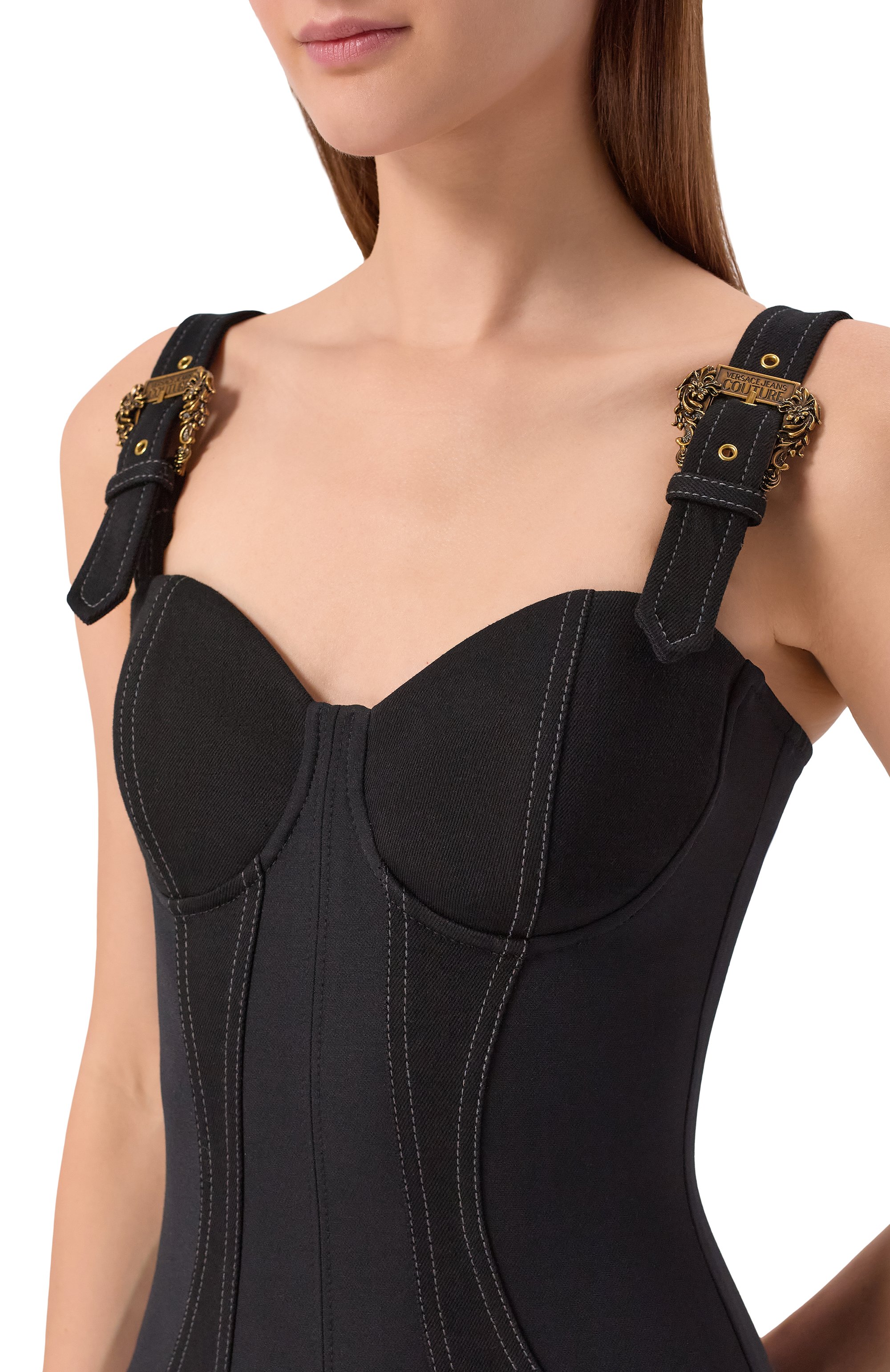 Комбинированное платье VERSACE JEANS COUTURE, арт. 79HA094M/DT037Q, фото 5