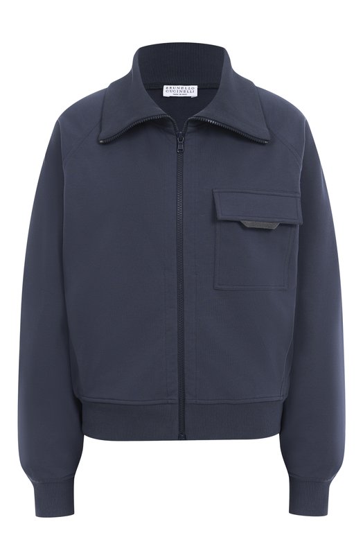 Хлопковая толстовка Brunello Cucinelli MP827SN706 Синий MP827SN706