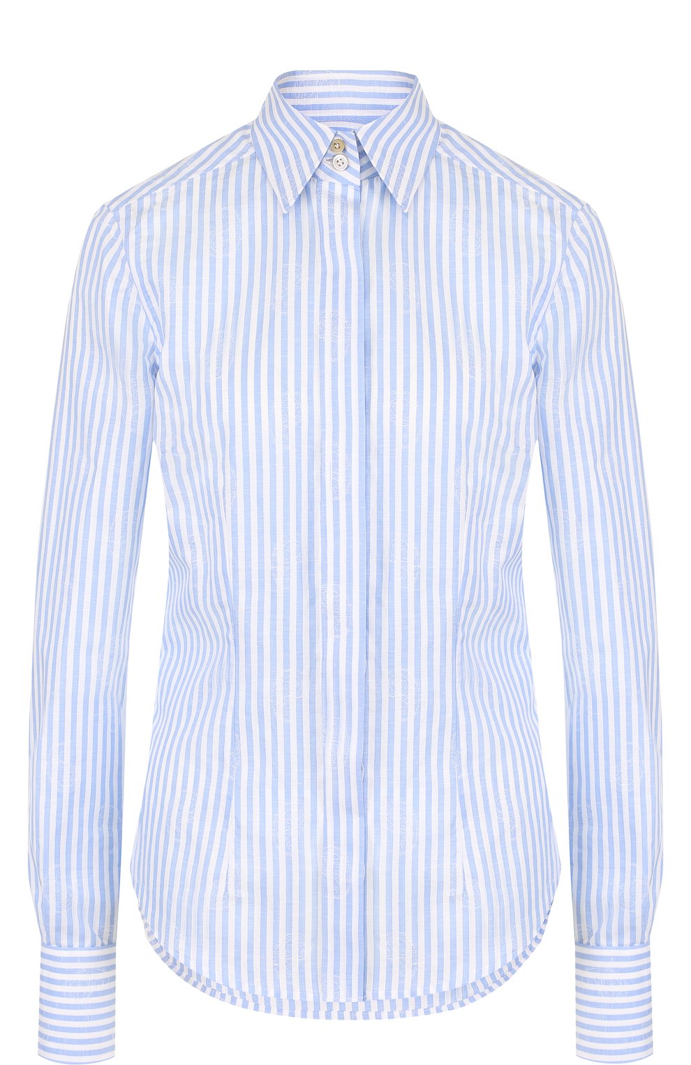 Рубашка из хлопка и льна KITON, арт. D40415H0635001002, фото 1