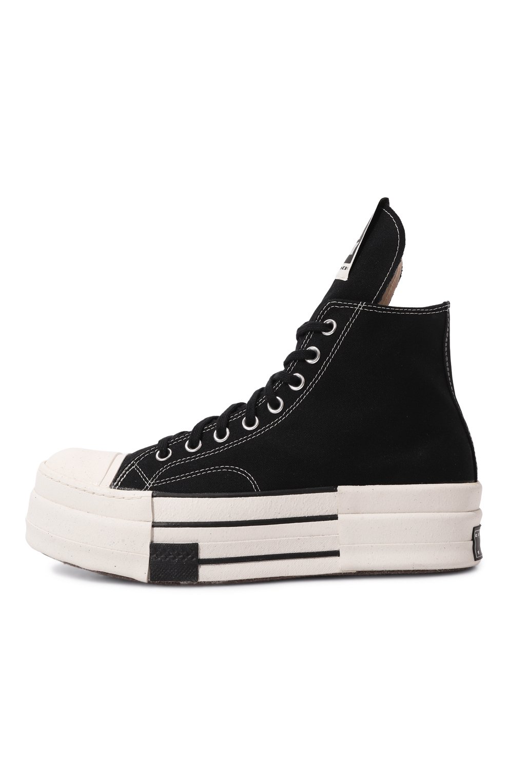 Текстильные кеды converse x rick owens DRKSHDW черного цвета по цене 23150 руб., арт. DC02CX954/A04R1, фото 4 Текстильные кеды converse x rick owens DRKSHDW, арт. DC02CX954/A04R1, фото 4
