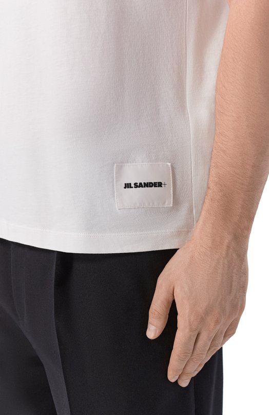 Хлопковая футболка Jil Sander J47GC0001/JTN254_ Белый  J47GC0001/JTN254_ Фото 5