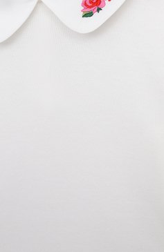 Детская хлопковый лонгслив DOLCE & GABBANA белого цвета, арт. L5JTKZ/G7JR4/2-6 | Фото 3 (Материал внешний: Хлопок; Рукава: Длинные; Девочки Кросс-КТ: Лонгслив-одежда)