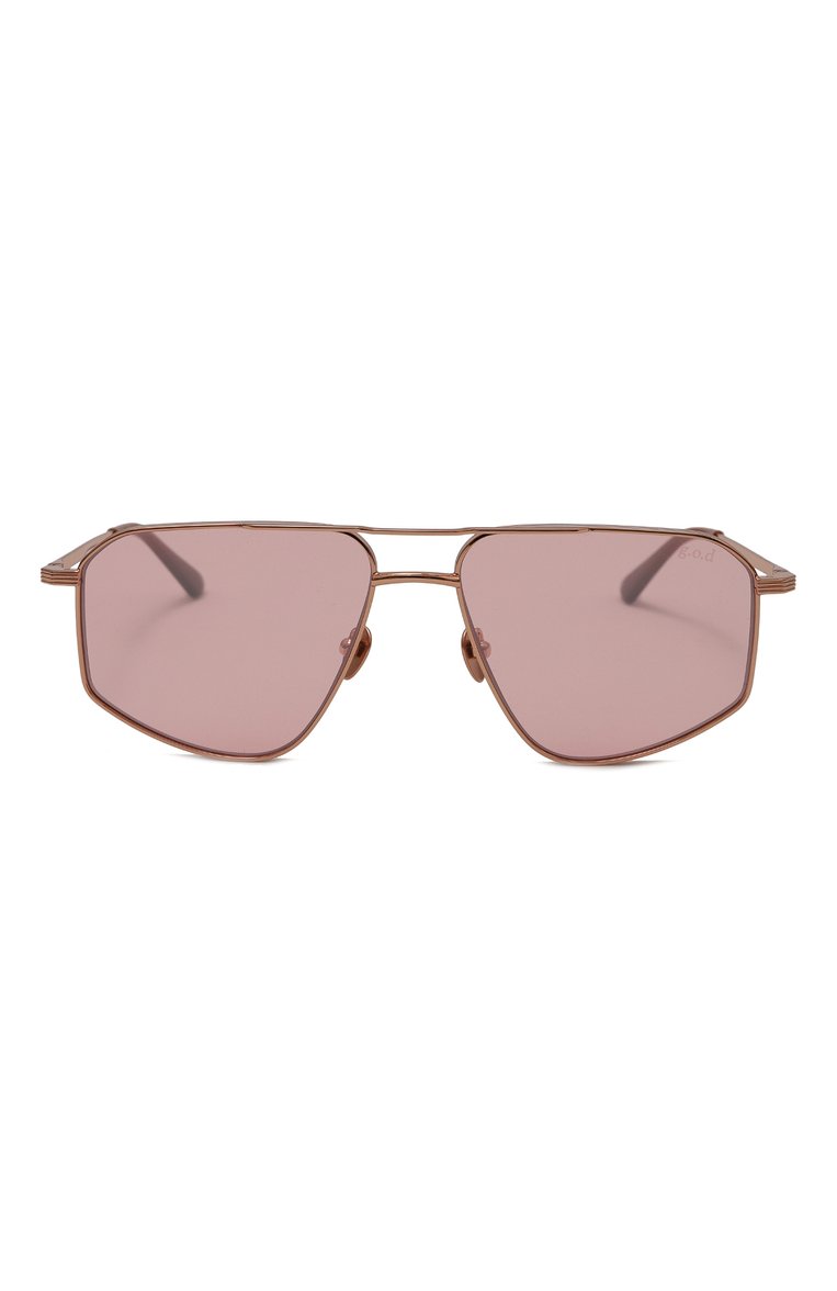 Женские солнцезащитные очки G.O.D. EYEWEAR розового цвета, арт. THIRTY SIX II R0SE G0LD/WHITE/PINK | Фото 4 (Кросс-КТ: С/з-унисекс; Региональные ограничения белый список (Axapta Mercury): Не проставлено; Нос: Не проставлено; Тип очков: С/з; Материал: Металл; Очки форма: Авиаторы; Оптика Гендер: оптика-унисекс)