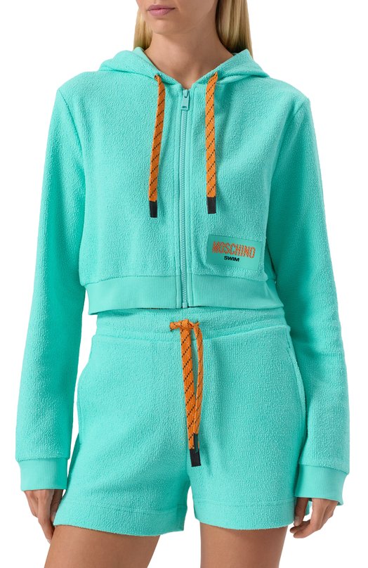 Хлопковая толстовка Moschino A1701/9422 Голубой  A1701/9422 Фото 3