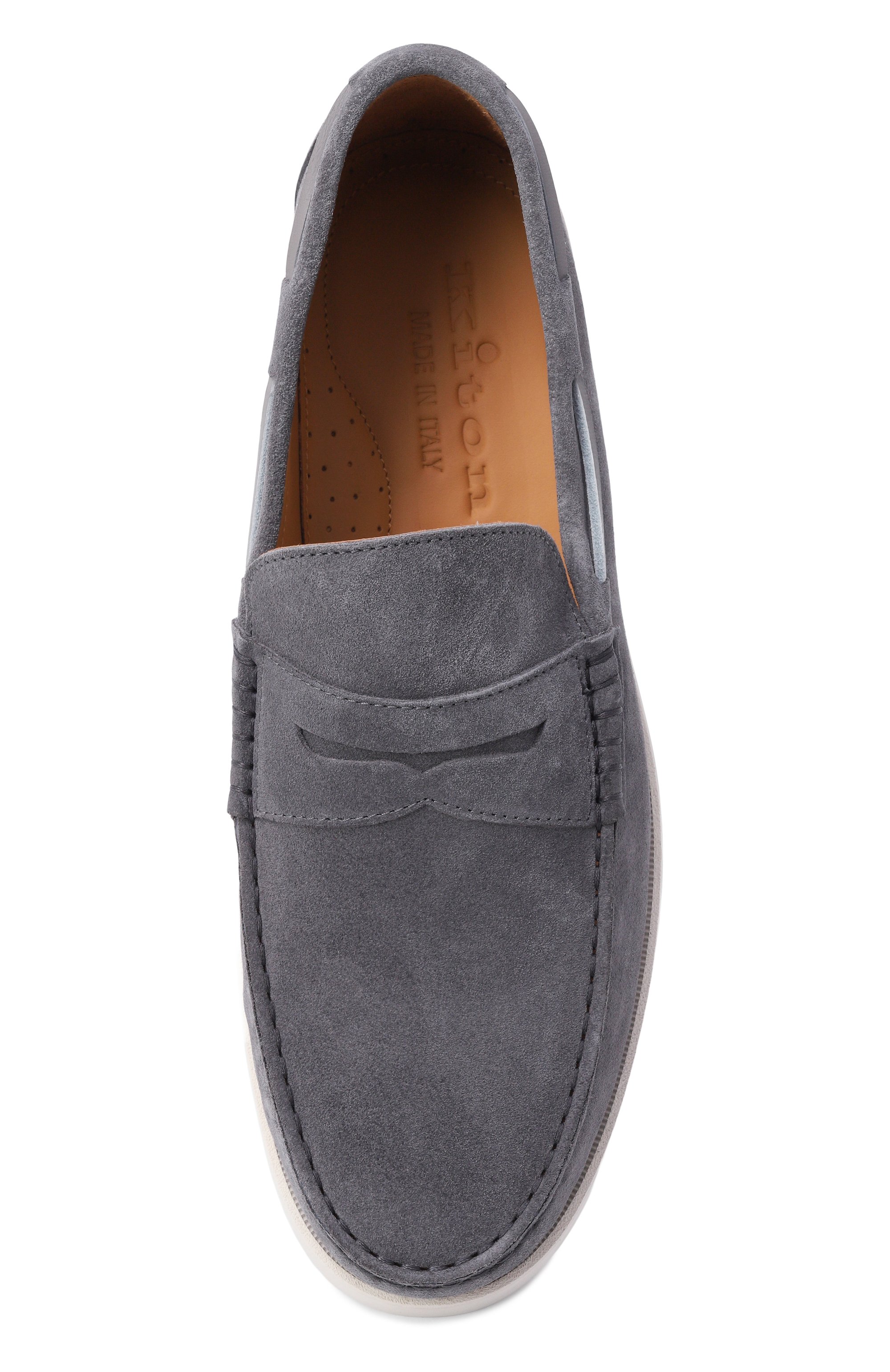 Замшевые пенни-лоферы KITON, арт. USSA265N00108, фото 5