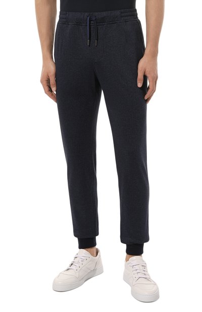 Джоггеры из шелка и хлопка MVST темно-синего цвета по цене 133000 руб., арт. 13M717.MT00.MUST., фото 3 Джоггеры из шелка и хлопка MVST, арт. 13M717.MT00.MUST., фото 3