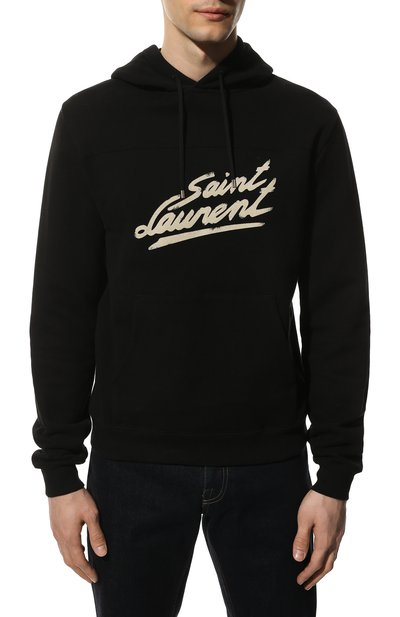 Хлопковое худи SAINT LAURENT, арт. 677263/YBVB2, фото 3