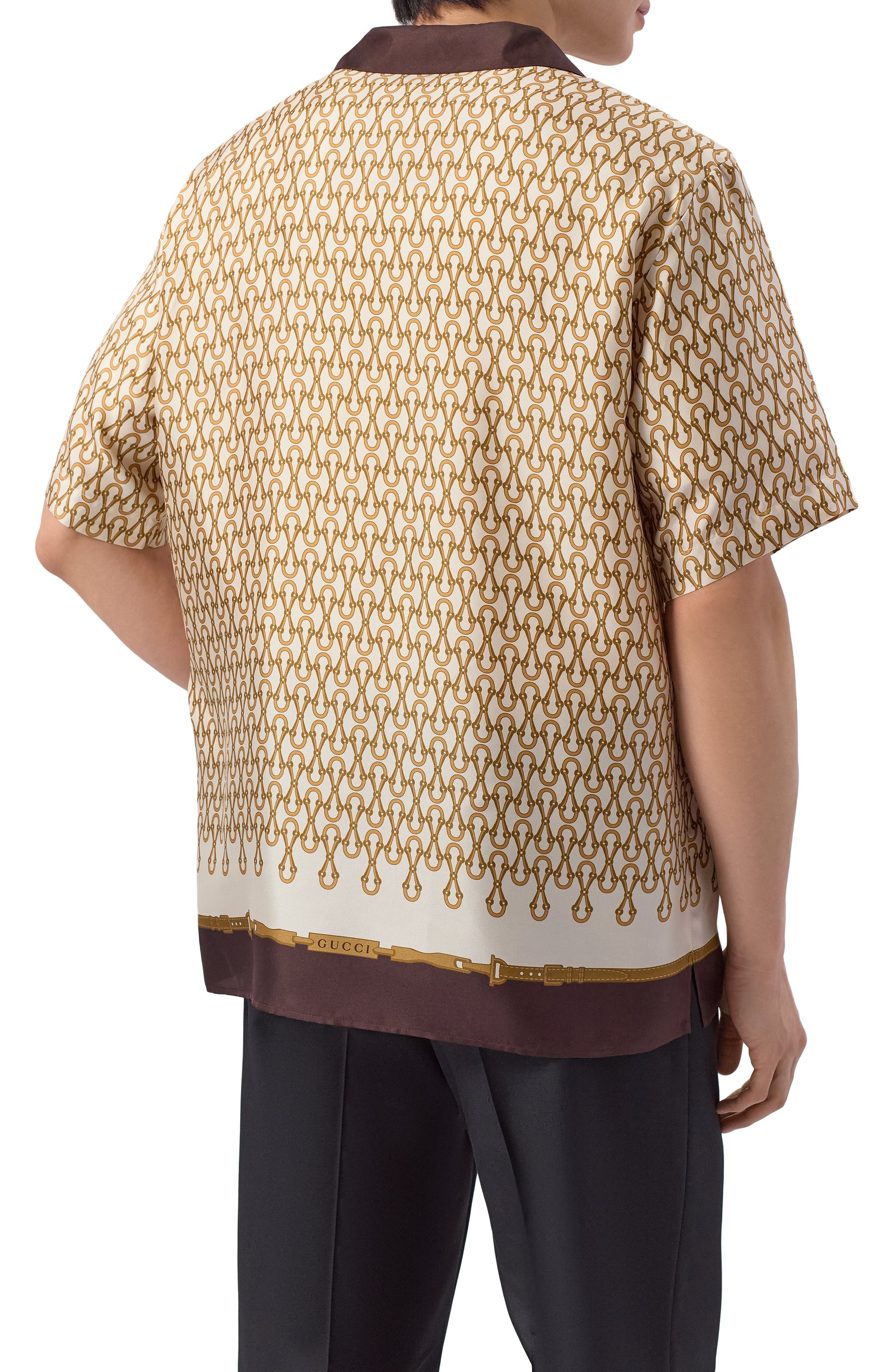 Хлопковая рубашка GUCCI, арт. 794907/ZAUIZ, фото 4