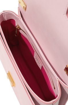 Женская сумка roxane s LANCEL розового цвета, арт. A12072 | Фото 5 (Сумки-технические: Сумки через плечо; Материал: Натуральная кожа; Материал сплава: Проставлено; Размер: mini; Ремень/цепочка: На ремешке; Драгоценные камни: Проставлено)