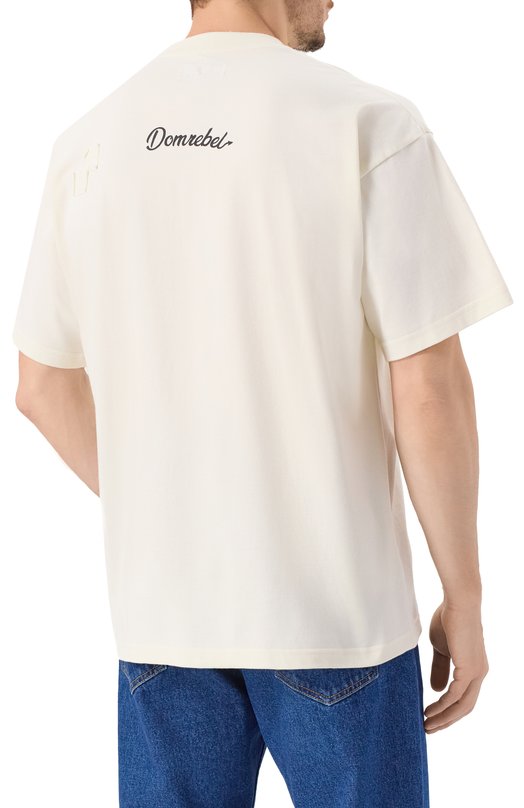 Хлопковая футболка DOMREBEL M DIABL0 BEAR/T-SHIRT Белый  M DIABL0 BEAR/T-SHIRT Фото 4