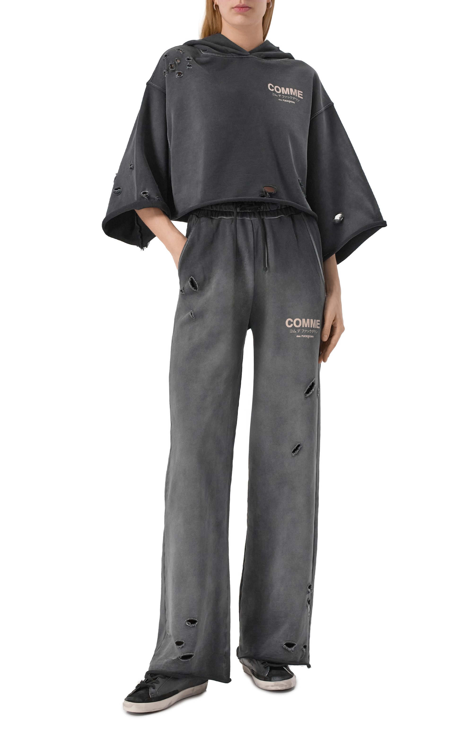 Хлопковые брюки COMME DES FUCKDOWN, арт. CFABW01237, фото 2