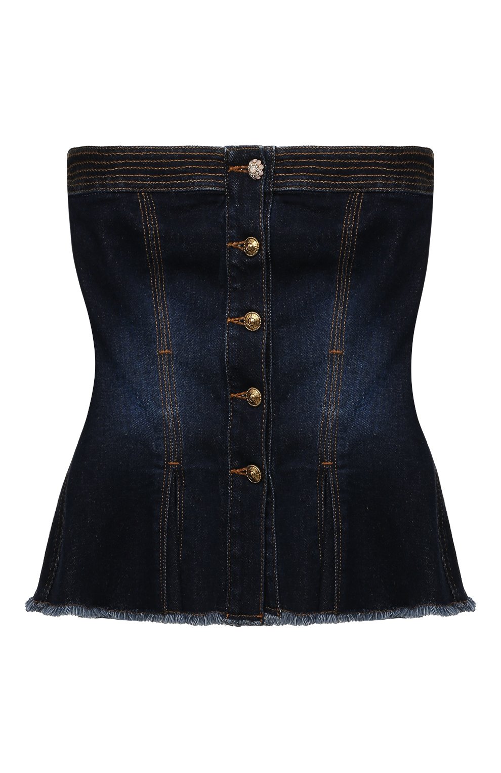 Джинсовый топ VERSACE JEANS COUTURE, арт. 73HAM250-73DP250 D STR INDIG SL0UCHY24/DW042D08, фото 1