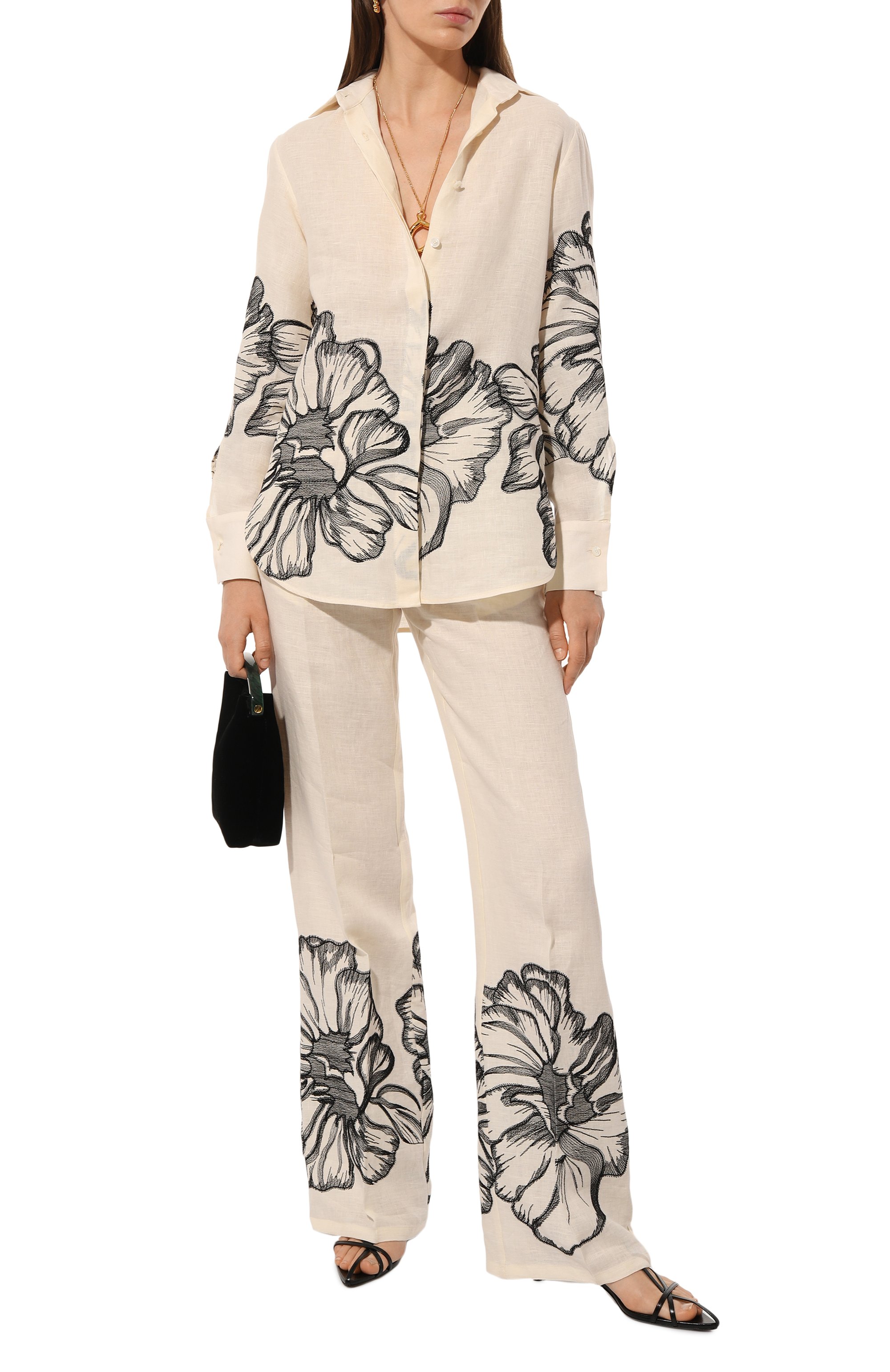 Льняные брюки KITON, арт. D48122K0992C, фото 2