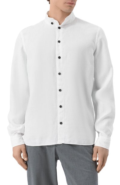 Льняная рубашка HANNES ROETHER белого цвета по цене 27300 руб., арт. MIL29SKE.608, фото 3 Льняная рубашка HANNES ROETHER, арт. MIL29SKE.608, фото 3