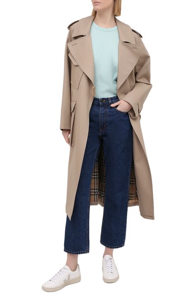 Хлопковая футболка ACNE STUDIOS светло-зеленого цвета по цене 17100 руб., арт. 25E173/W, фото 2 Хлопковая футболка ACNE STUDIOS, арт. 25E173/W, фото 2