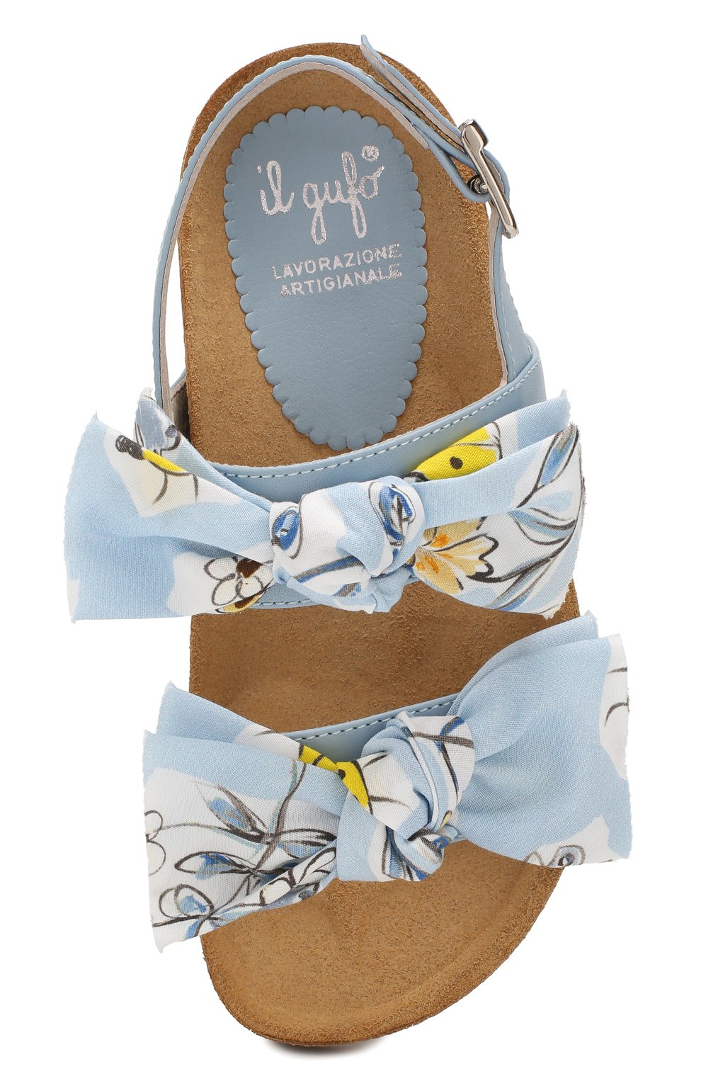 Кожаные босоножки IL GUFO голубого цвета по цене 19350 руб., арт. G575/VITELL0 NAPPAC0/27-30, фото 4 Кожаные босоножки IL GUFO, арт. G575/VITELL0 NAPPAC0/27-30, фото 4