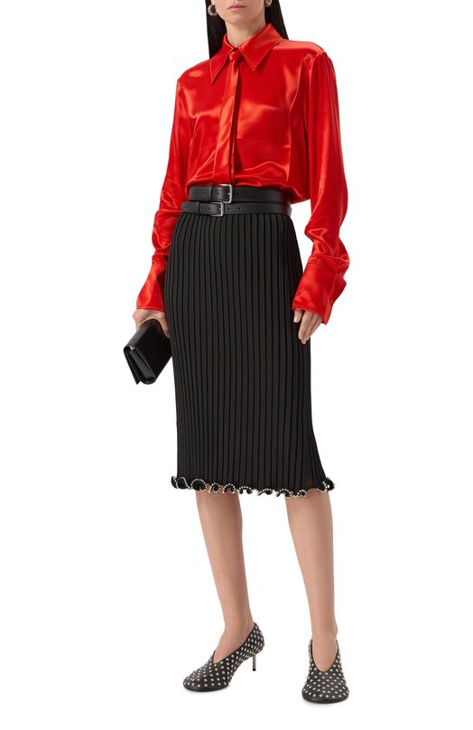 Атласная блузка Jil Sander J03DL0183-J66147 Красный  J03DL0183-J66147 Фото 2