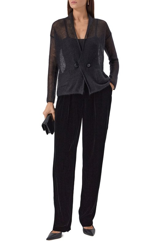 Бархатные брюки Giorgio Armani GW001564/AF20583 Чёрный  GW001564/AF20583 Фото 2