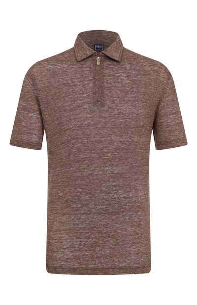Мужское льняное поло FEDELI, арт. TU000242/LIN0 JERSEY MELANGE