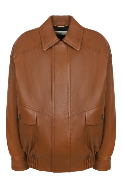 Женский кожаный бомбер SAINT LAURENT, арт. 842948/YCSK2