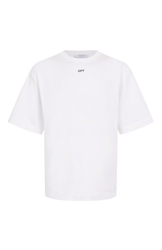Хлопковая футболка Off-White 0MAA120S25JER00F Белый 0MAA120S25JER00F