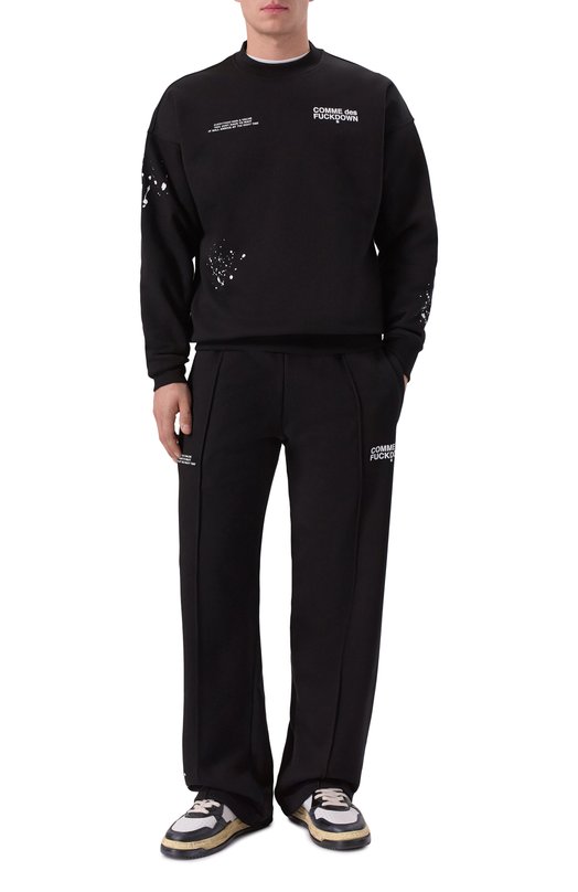 Хлопковые брюки Comme des Fuckdown CFABM01750 Чёрный  CFABM01750 Фото 2