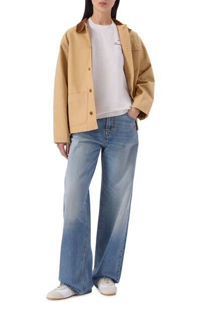 Хлопковая футболка SPORTY AND RICH, арт. T004364257WH01, фото 2