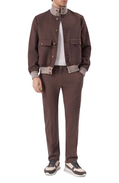 Брюки из хлопка и кашемира STEFANO RICCI коричневого цвета по цене 123000 руб., арт. M1T5300174/TE3001_001, фото 2 Брюки из хлопка и кашемира STEFANO RICCI, арт. M1T5300174/TE3001_001, фото 2