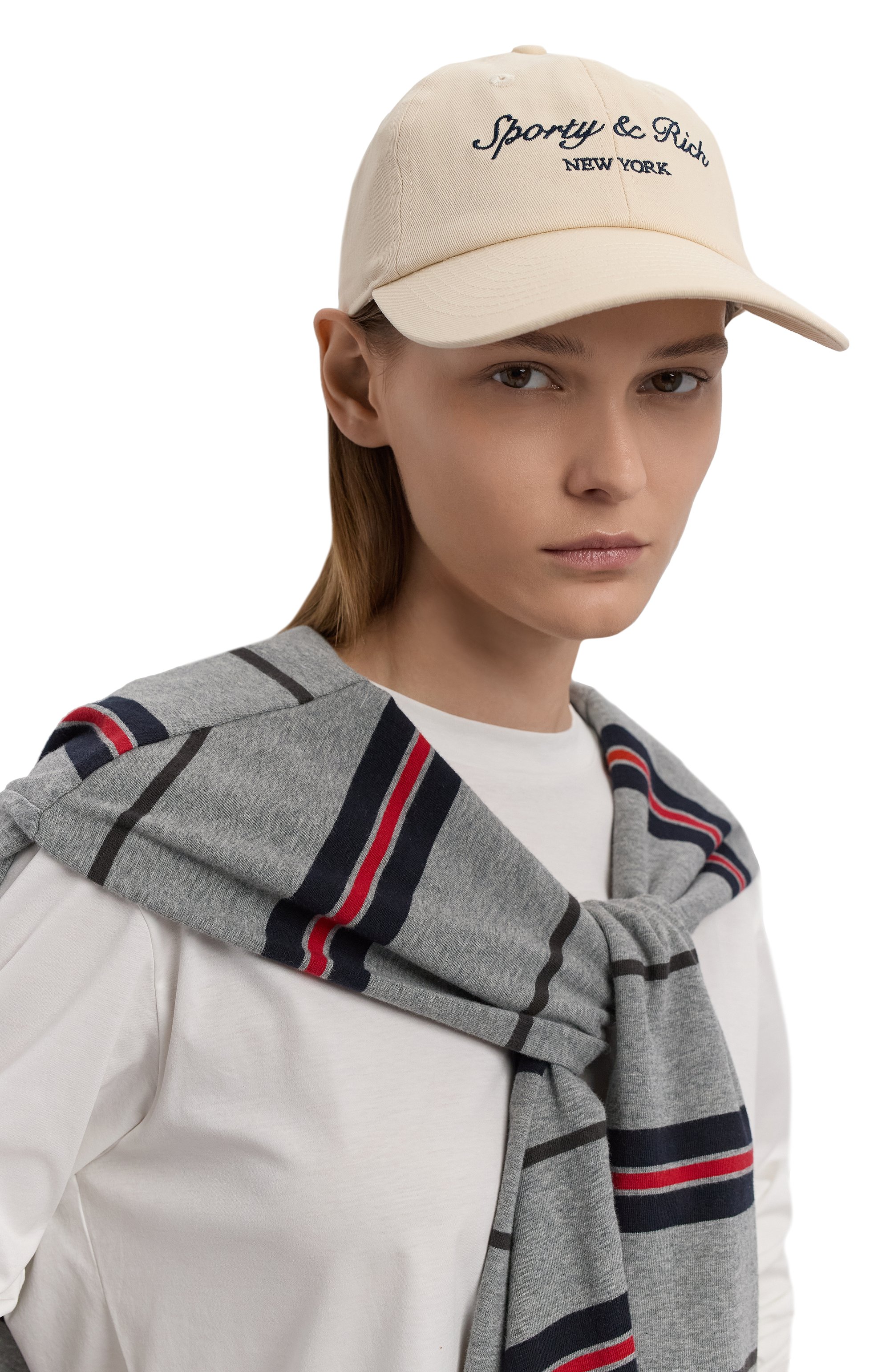 Хлопковая бейсболка SPORTY AND RICH, арт. AC040612322CR01, фото 2