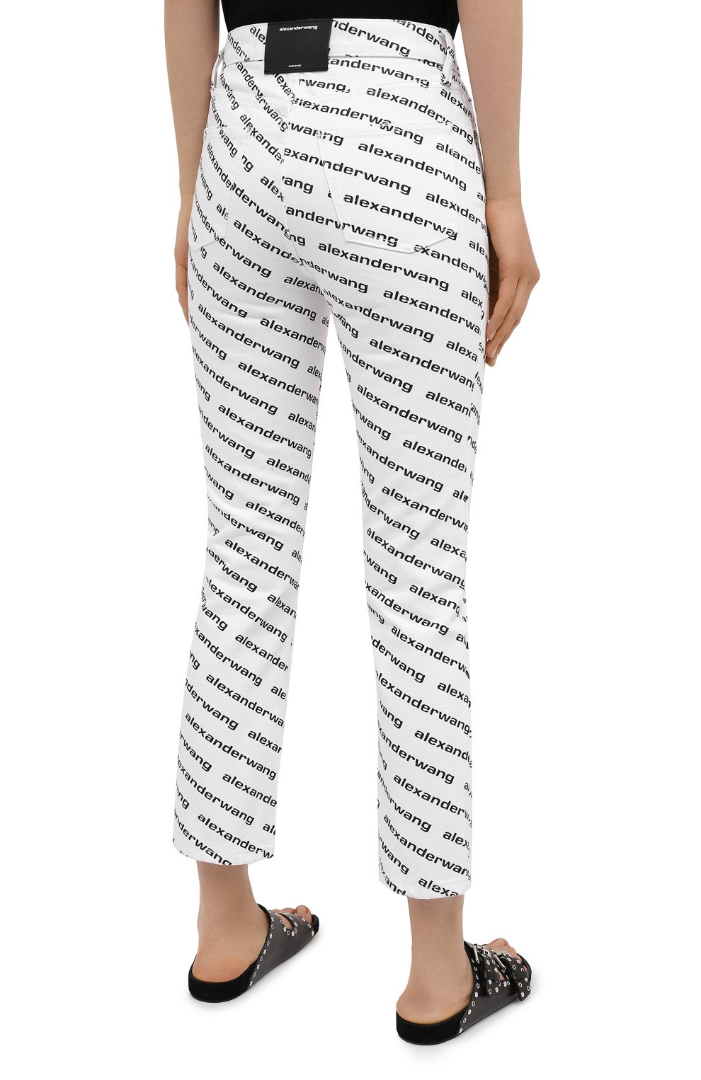 Джинсы ALEXANDER WANG черно-белого цвета по цене 59050 руб., арт. 4DC1214895, фото 4 Джинсы ALEXANDER WANG, арт. 4DC1214895, фото 4