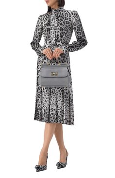 Женская сумка sicily medium DOLCE & GABBANA серого цвета, арт. BB6002/AI742 | Фото 7 (Материал: Натуральная кожа; Размер: medium; Ремень/цепочка: На ремешке)