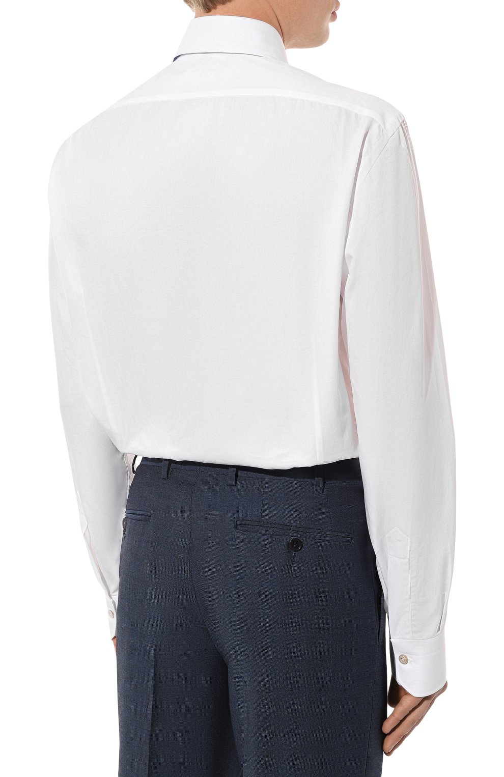 Хлопковая сорочка KITON белого цвета по цене 87550 руб., арт. UCCH0660701, фото 5 Хлопковая сорочка KITON, арт. UCCH0660701, фото 5