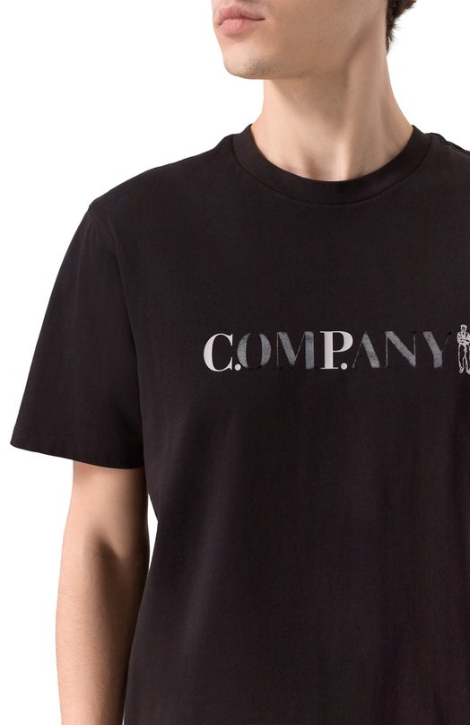 Хлопковая футболка C.P. Company 20CMTS085A/005100W Чёрный  20CMTS085A/005100W Фото 5