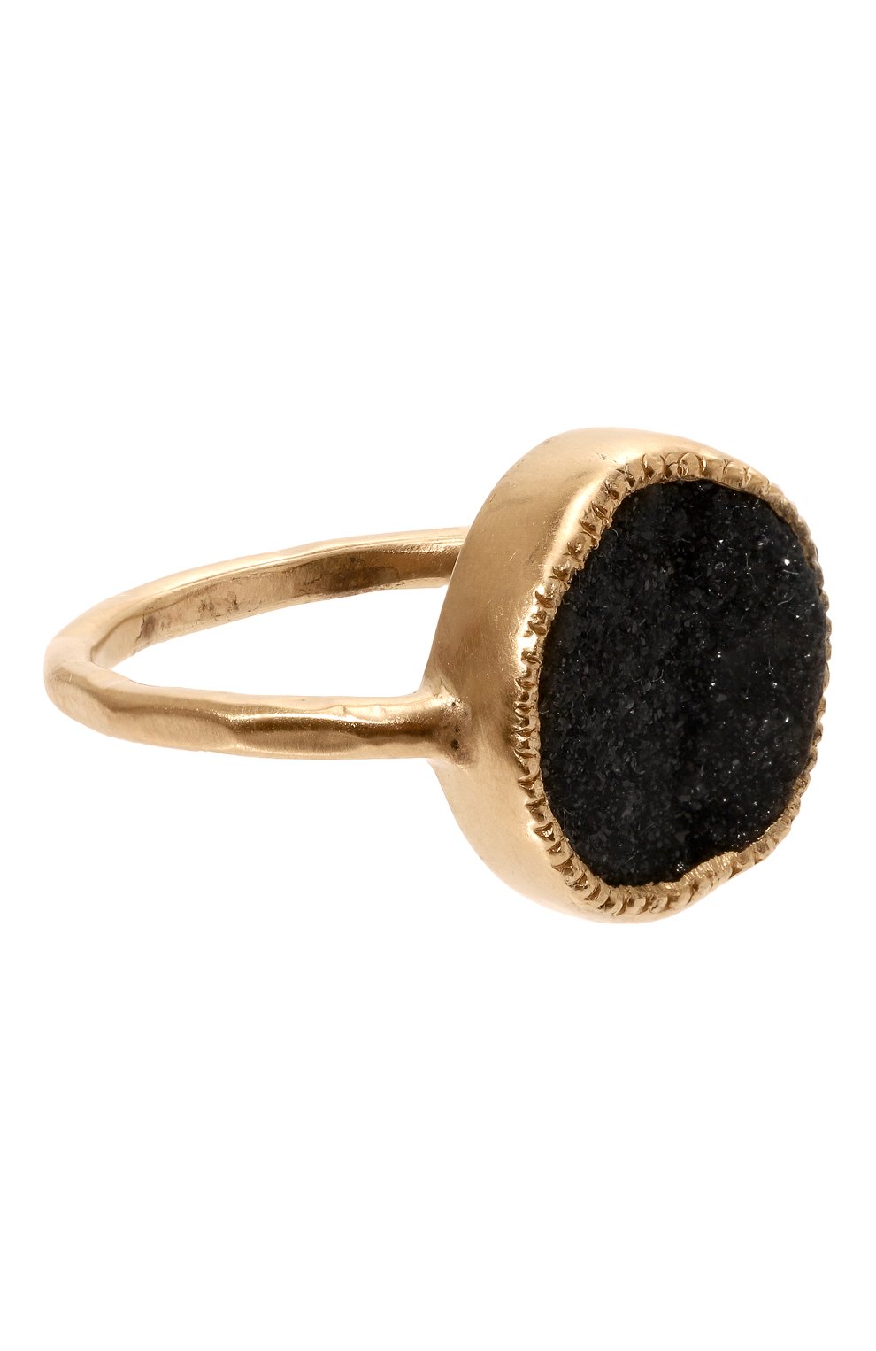 Кольцо HANKA_IN черного цвета по цене 15600 руб., арт. KAR-BAT3-DRN0-5M/G0LD, фото 1 Кольцо HANKA_IN, арт. KAR-BAT3-DRN0-5M/G0LD, фото 1