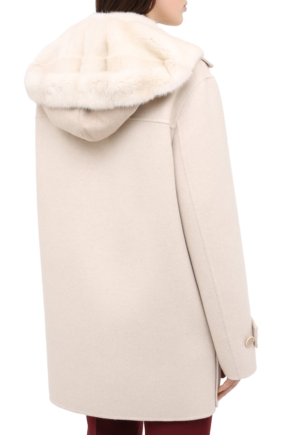 Кашемировое пальто с мехом норки LORO PIANA, арт. FAL2213, фото 4